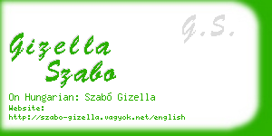 gizella szabo business card