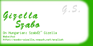 gizella szabo business card